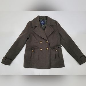 AMERICAN EAGLE Women's Wool Blended Coat (Olive)